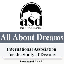 Logo for the International Association for the Study of Dreams, featuring the text "All About Dreams" and "Founded 1983" with a stylized silhouette.