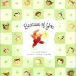 Children's book cover featuring a child in red overalls holding a star. Surrounded by illustrated faces on a green checkered background.
