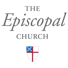 Logo of The Episcopal Church featuring text and a shield with a red cross and blue stars in the top-left quadrant.